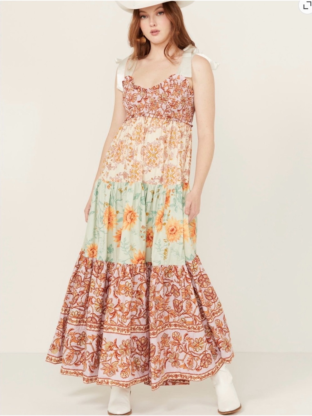 Free People Bluebell Floral Maxi Dress L